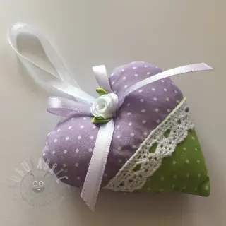 Bomullstyg Petit dots lilac