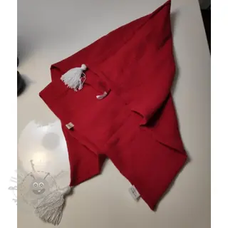 Dubbelgasväv/muslin red ORGANIC