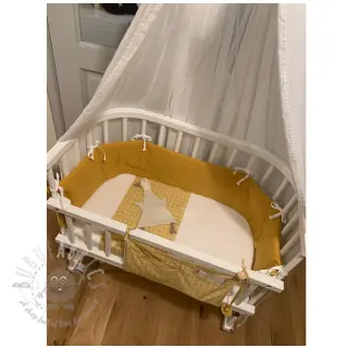 Dubbelgasväv/muslin ochre ORGANIC