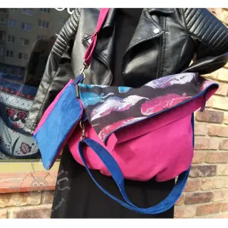 Konstläder mocka ALASKA fuchsia/amethyste