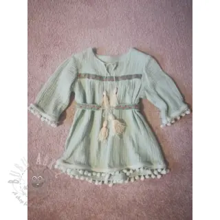 Dubbelgasväv/muslin mint ORGANIC