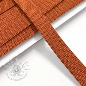 Platt resårband 15 mm dark orange