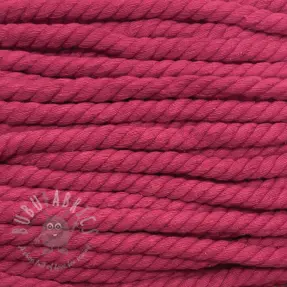 Bomullssnöre tvinnad 12 mm fuchsia