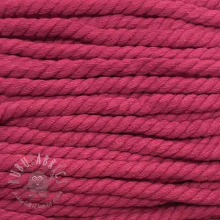 Bomullssnöre tvinnad 12 mm fuchsia