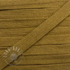 Bomullssnöre platt 13 mm golden brown