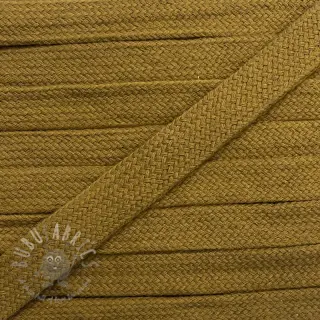 Bomullssnöre platt 13 mm golden brown