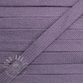 Bomullssnöre platt 13 mm lavender