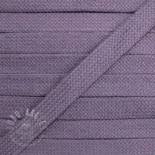 Bomullssnöre platt 13 mm lavender