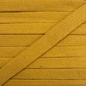 Bavlnená šnúra plochá 13 mm ochre