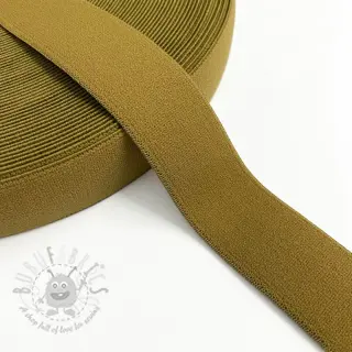 Slätt resårband 3 cm golden brown