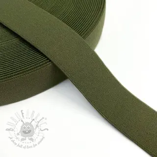 Slätt resårband 3 cm camo green