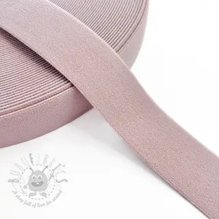 Slätt resårband 3 cm washed pink