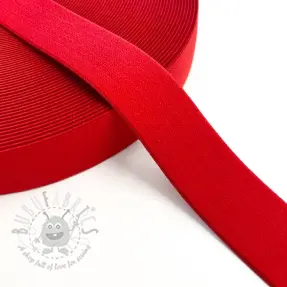 Slätt resårband 3 cm red