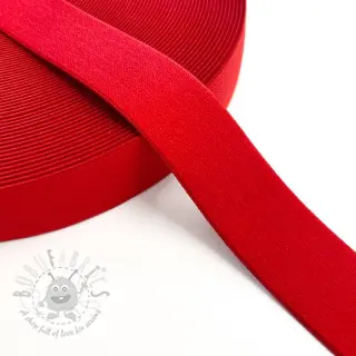 Slätt resårband 3 cm red