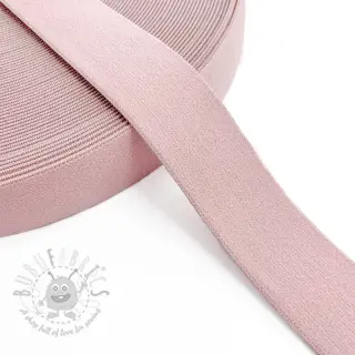 Slätt resårband 3 cm old pink
