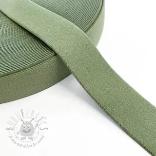 Slätt resårband 3 cm old green