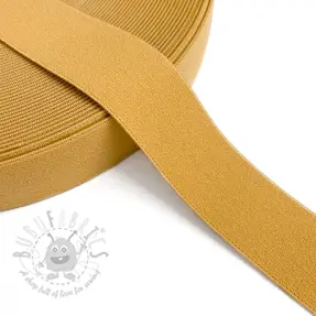 Slätt resårband 3 cm old yellow