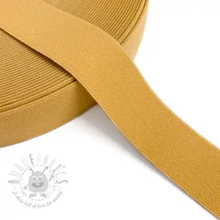 Slätt resårband 3 cm old yellow