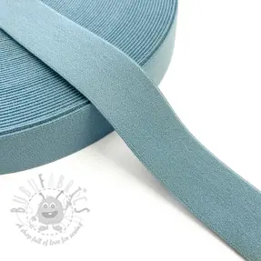Slätt resårband 3 cm old blue