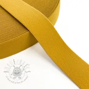 Slätt resårband 3 cm ochre