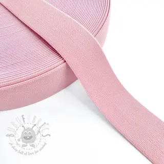 Slätt resårband 3 cm light pink
