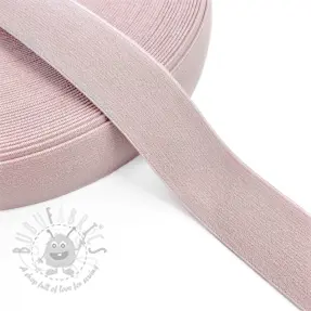 Slätt resårband 3 cm light old pink