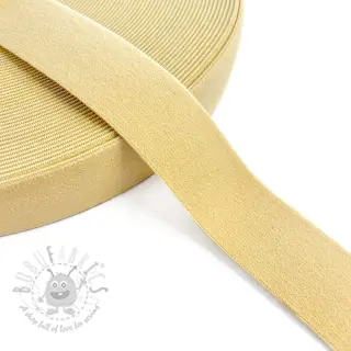 Slätt resårband 3 cm light yellow
