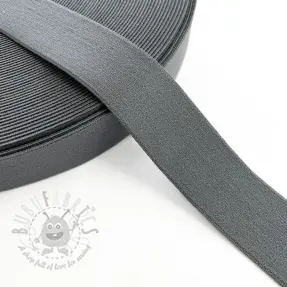 Slätt resårband 3 cm dark grey