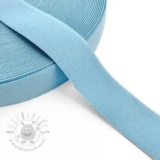 Slätt resårband 3 cm baby blue