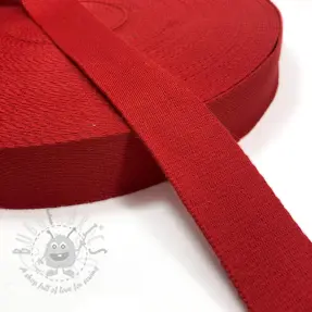 Gjordband bomull 4 cm red