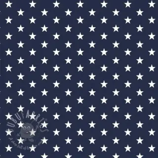 Bomullstyg Petit stars navy
