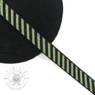Slätt resårband 2,5 cm Diagonal lime