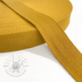 Gjordband bomull 4 cm ochre