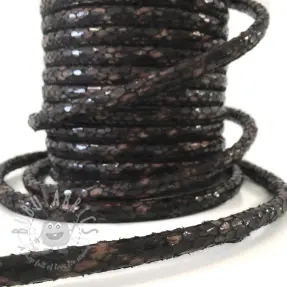 Snöre konstläder Snake choco
