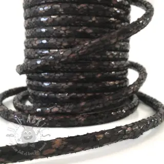 Snöre konstläder Snake choco