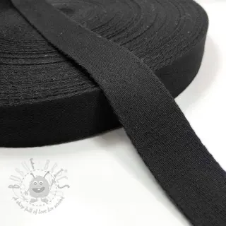 Gjordband bomull 4 cm black
