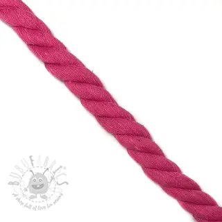 Bomullssnöre tvinnad 2,5 cm fuchsia