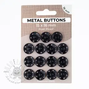 Tryckknapp METAL 16 mm black