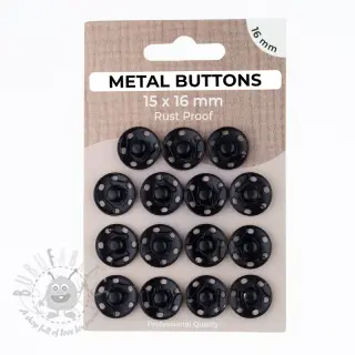 Tryckknapp METAL 16 mm black