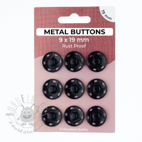 Tryckknapp METAL 19 mm black