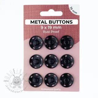 Tryckknapp METAL 19 mm black
