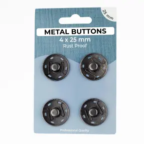 Stláčací gombík METAL 25 mm anthracite
