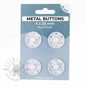 Tryckknapp METAL 25 mm off white