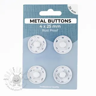 Tryckknapp METAL 25 mm off white