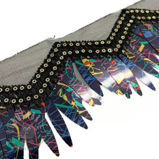 Snoddband till tyll Burlesque zigzag multicolour