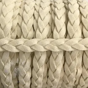 Mockasnöre flätad off white