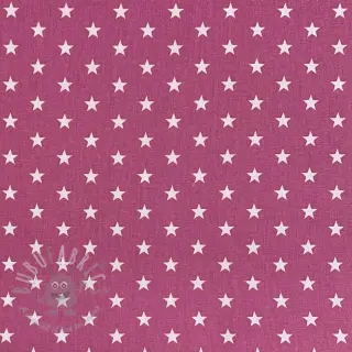 Bomullstyg Petit stars mauve