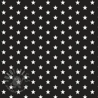 Bomullstyg Petit stars black