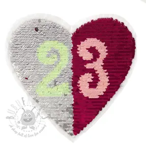 Paljetter obojstranné Heart 23