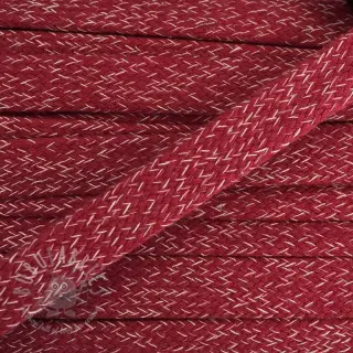 Bomullssnöre platt 15 mm melange red